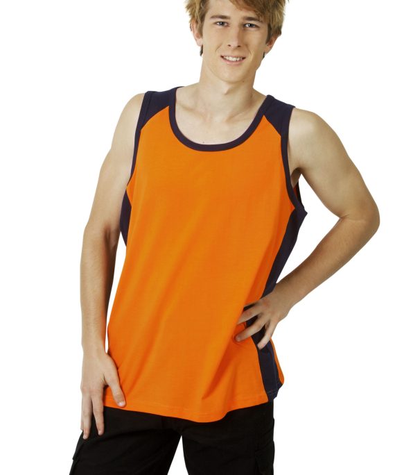 100% Cotton Hi Vis Singlet