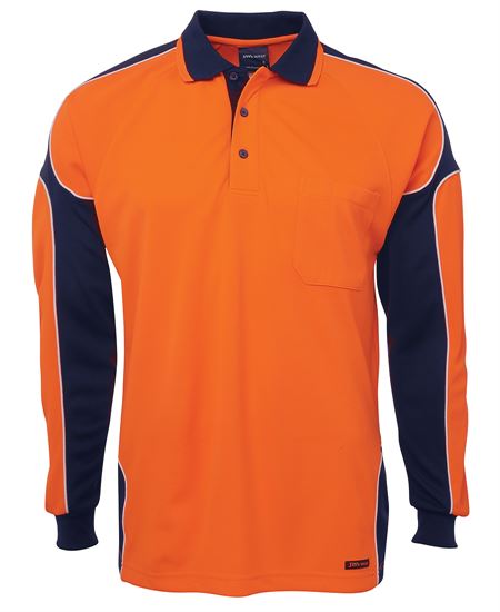 JB's Hi Vis L/S Arm Panel Polo