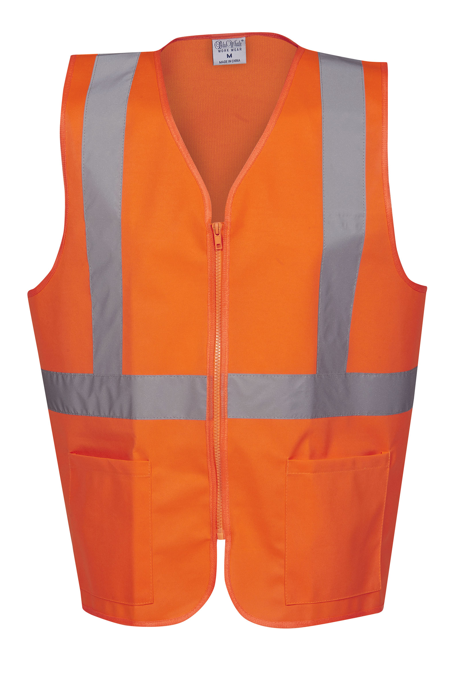 Hi Vis Safety Day/Night Vest with Zip and Pockets - Image 2