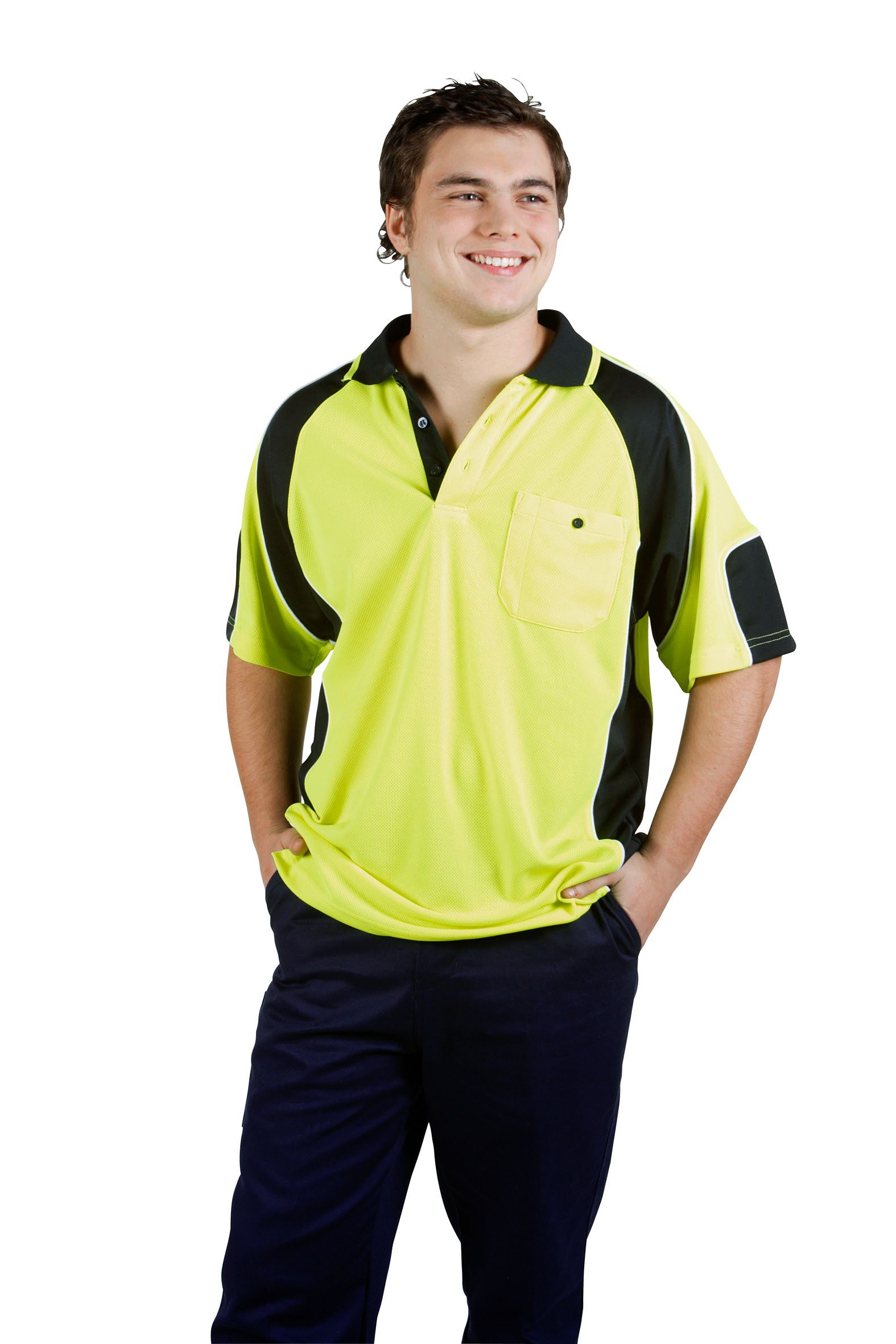 Hi Vis Cooldry Side Panel Polo