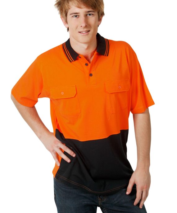100% Cotton Hi Vis Polo - Short Sleeve