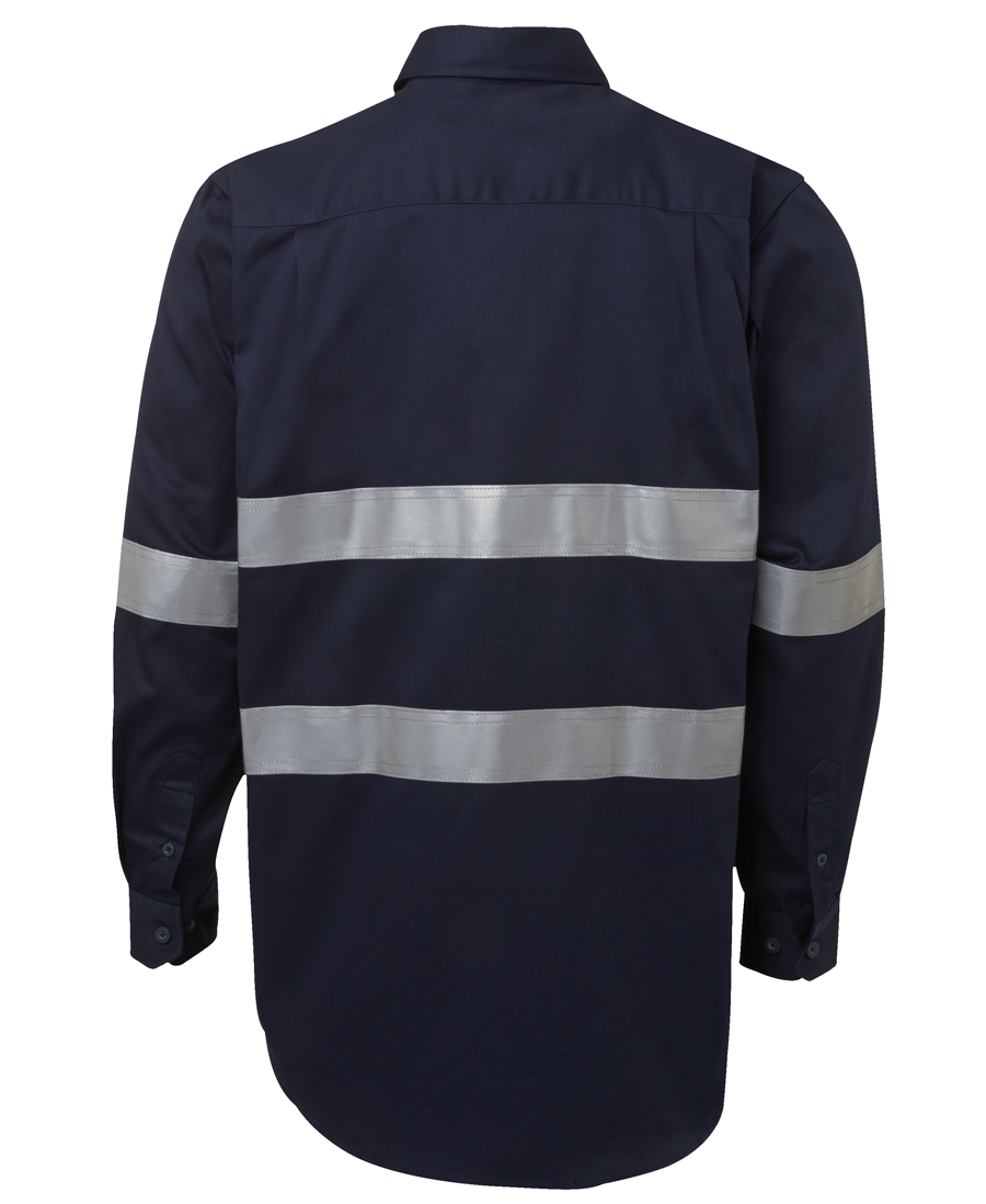 JB's Wear 6HDNL L/S 190G Work Shirt With Reflective Tape - Image 2
