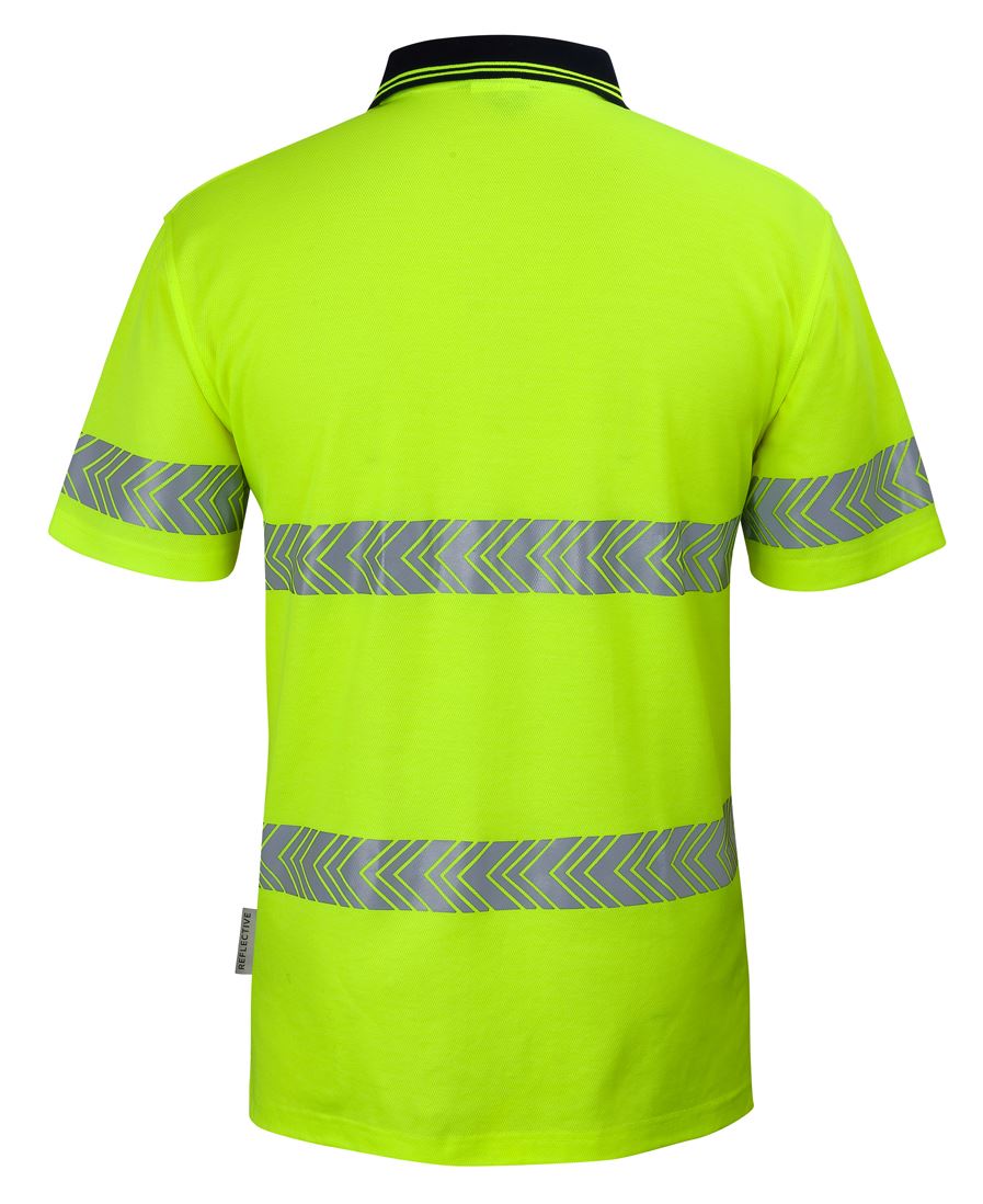 JB's Wear 6HMSS Hi Vis S/S Segmented Tape Polo - Image 2