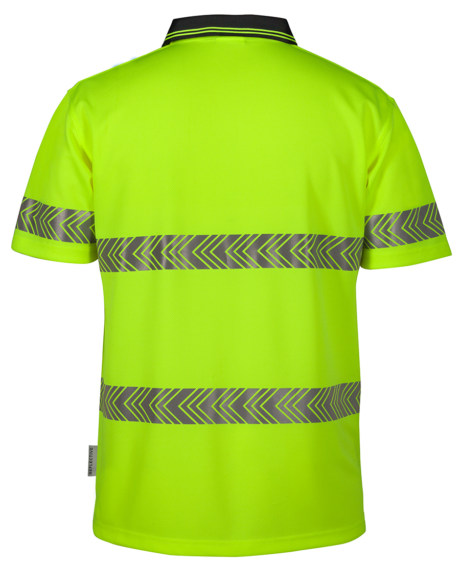 JB's Wear 6HSST Hi Vis S/S Segmented Tape Polo - Image 3