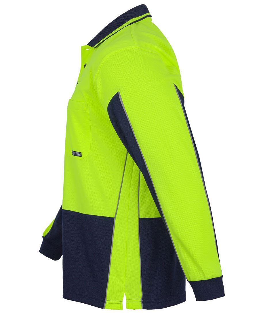 JB's Wear 6HVGL Hi Vis L/S Gap Polo - Image 2