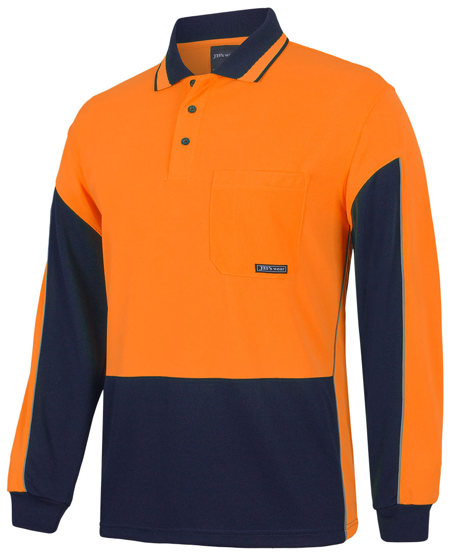 JB's Wear 6HVGL Hi Vis L/S Gap Polo - Image 4