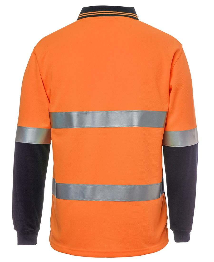 JB's Wear 6HVSL Hi Vis L/S (D+N) Traditional Polo - Image 3