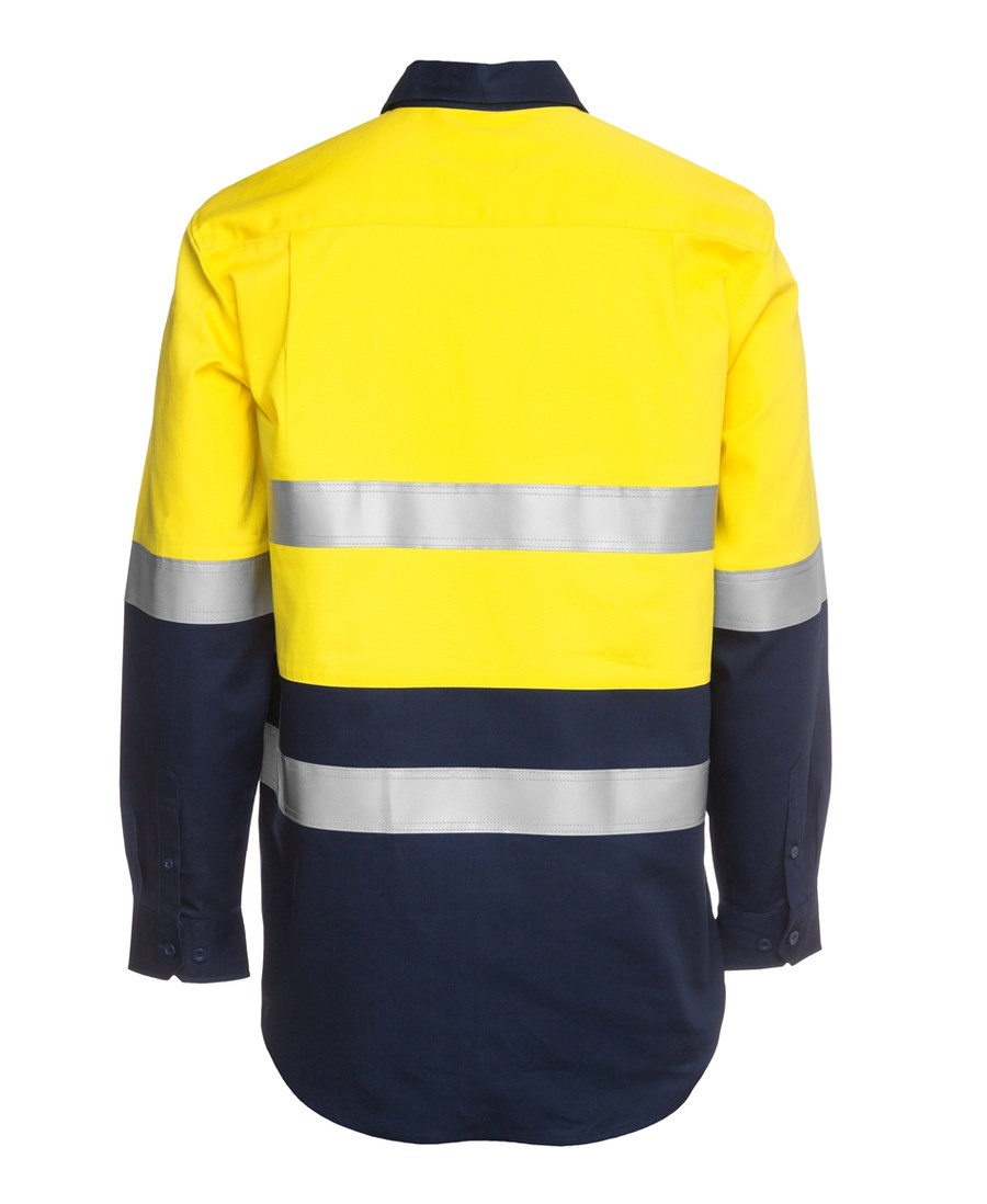 JB's Wear 6HWCF Hi Vis (D+N) Close Front L/S 190G Work Shirt - Image 2