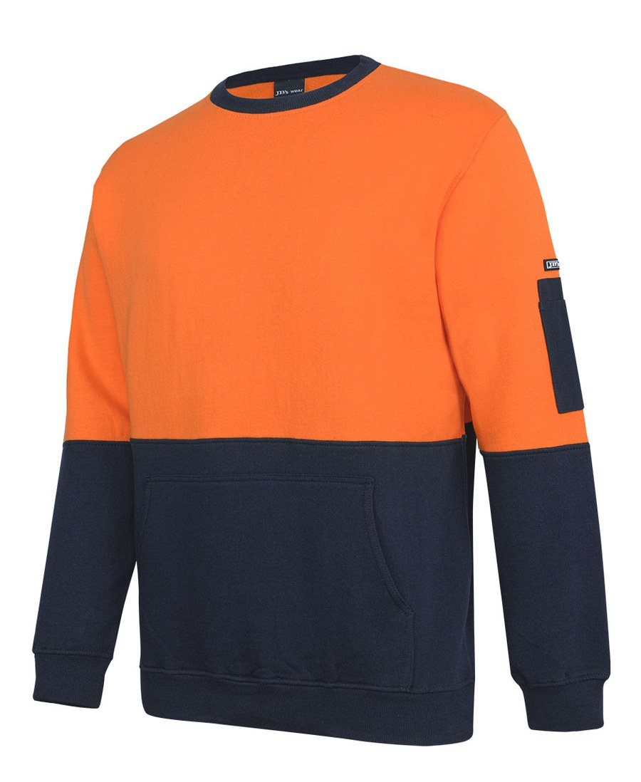 JB's Wear 6HVCM Hi Vis 310 Cotton Crew Neck Fleece - Image 3