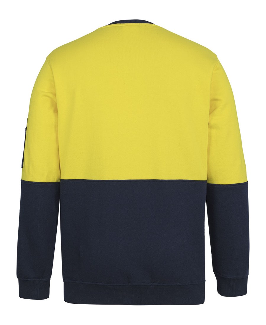 JB's Wear 6HVCM Hi Vis 310 Cotton Crew Neck Fleece - Image 2