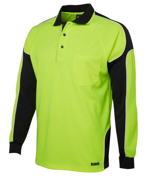 JB's Hi Vis L/S Arm Panel Polo - 6AP4L