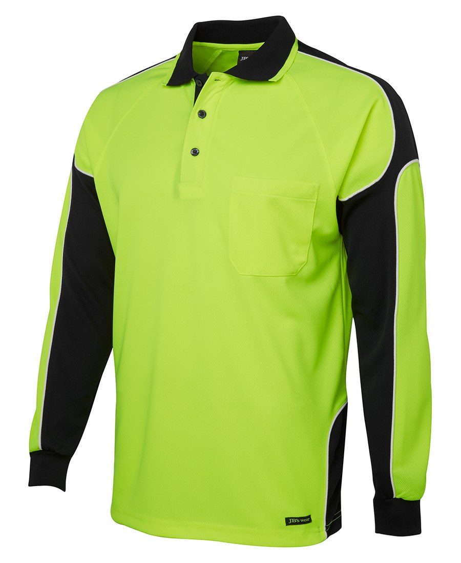 JB's Hi Vis L/S Arm Panel Polo - 6AP4L