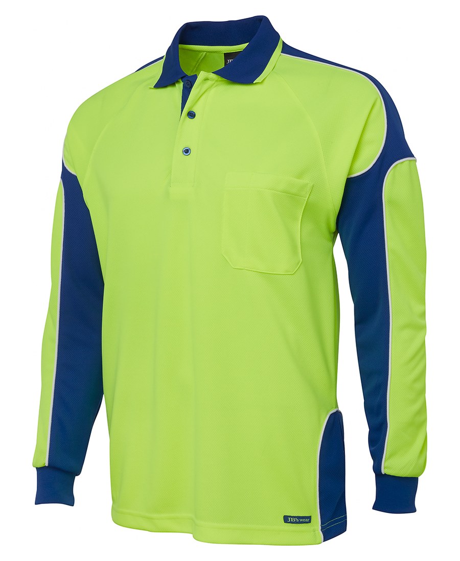JB's Hi Vis L/S Arm Panel Polo - 6AP4L - Image 4