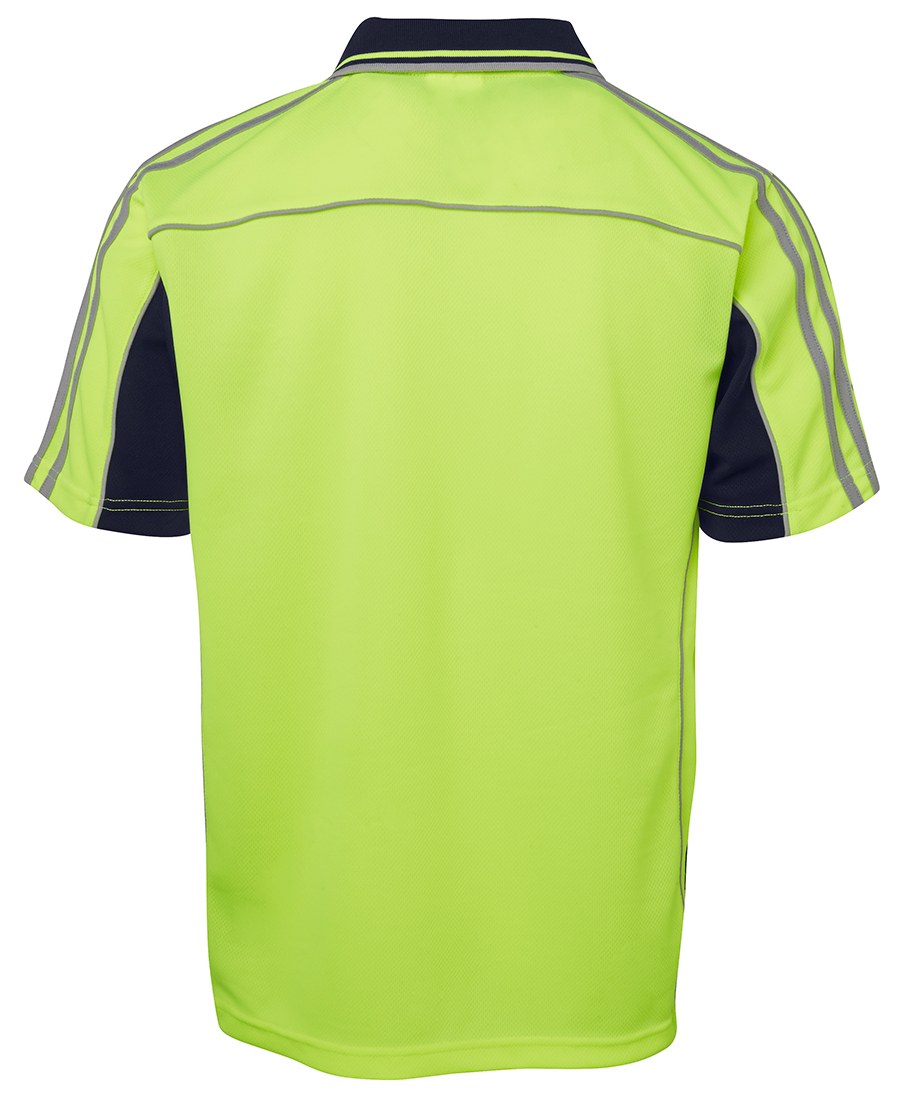 JB's Wear 6AT4S Hi Vis S/S Arm Tape Polo - Image 2