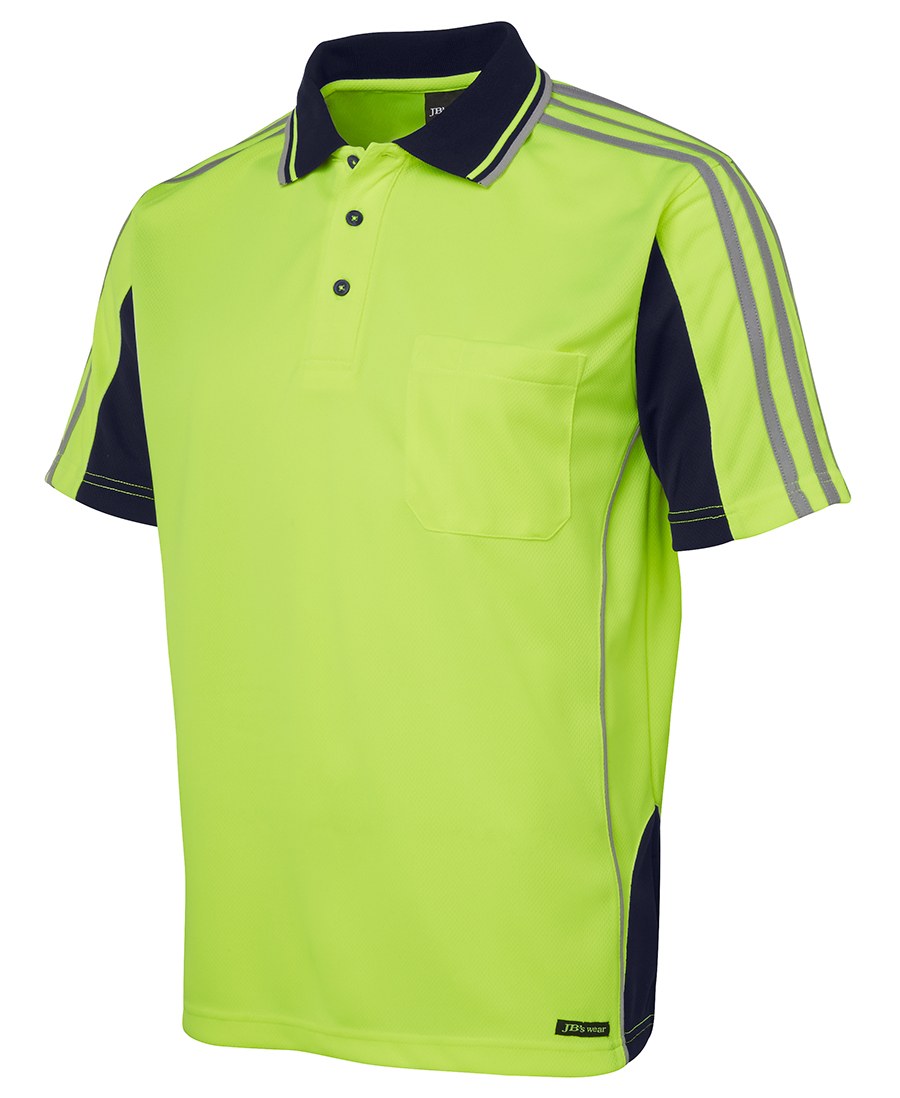 JB's Wear 6AT4S Hi Vis S/S Arm Tape Polo