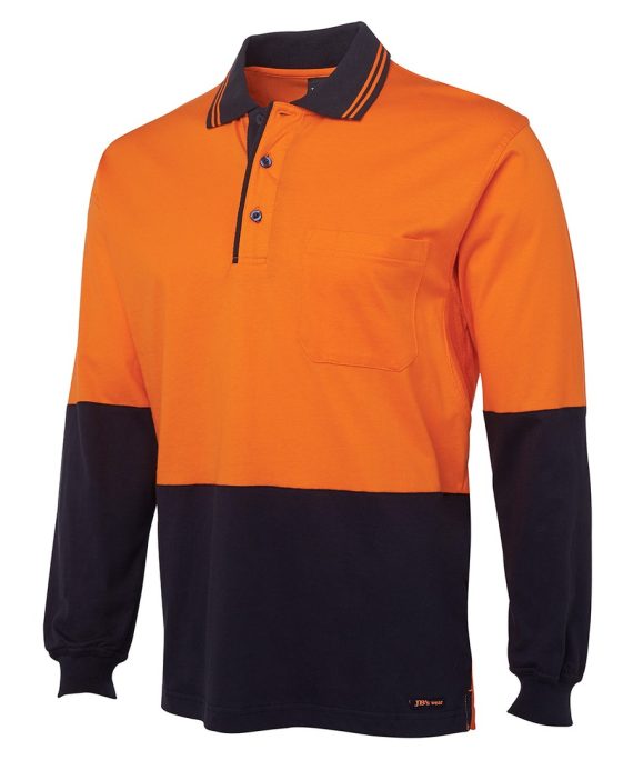 JB's Wear 6CPHL Hi Vis L/S Cotton Polo