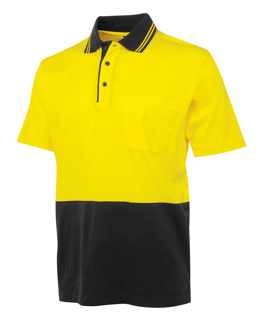 JB's Wear 6CPHV Hi Vis S/S Cotton Polo - Image 3