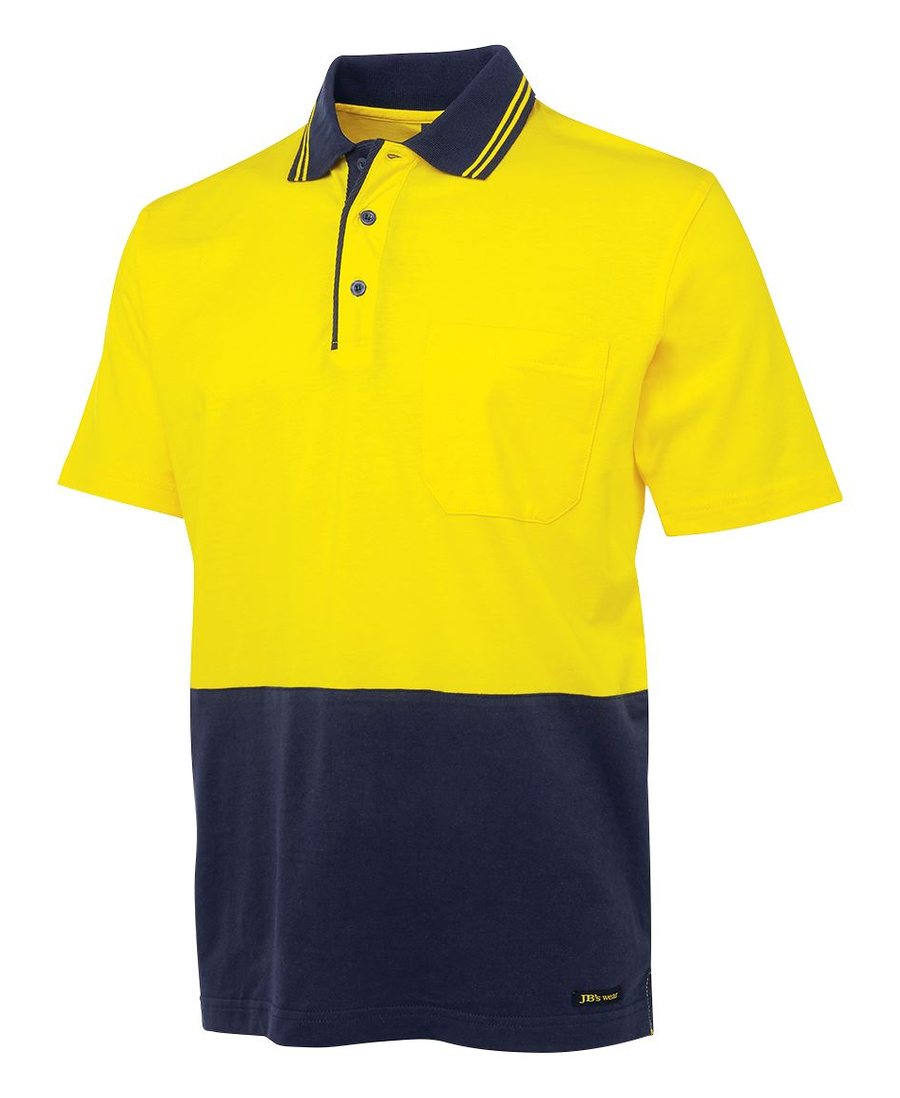 JB's Wear 6CPHV Hi Vis S/S Cotton Polo