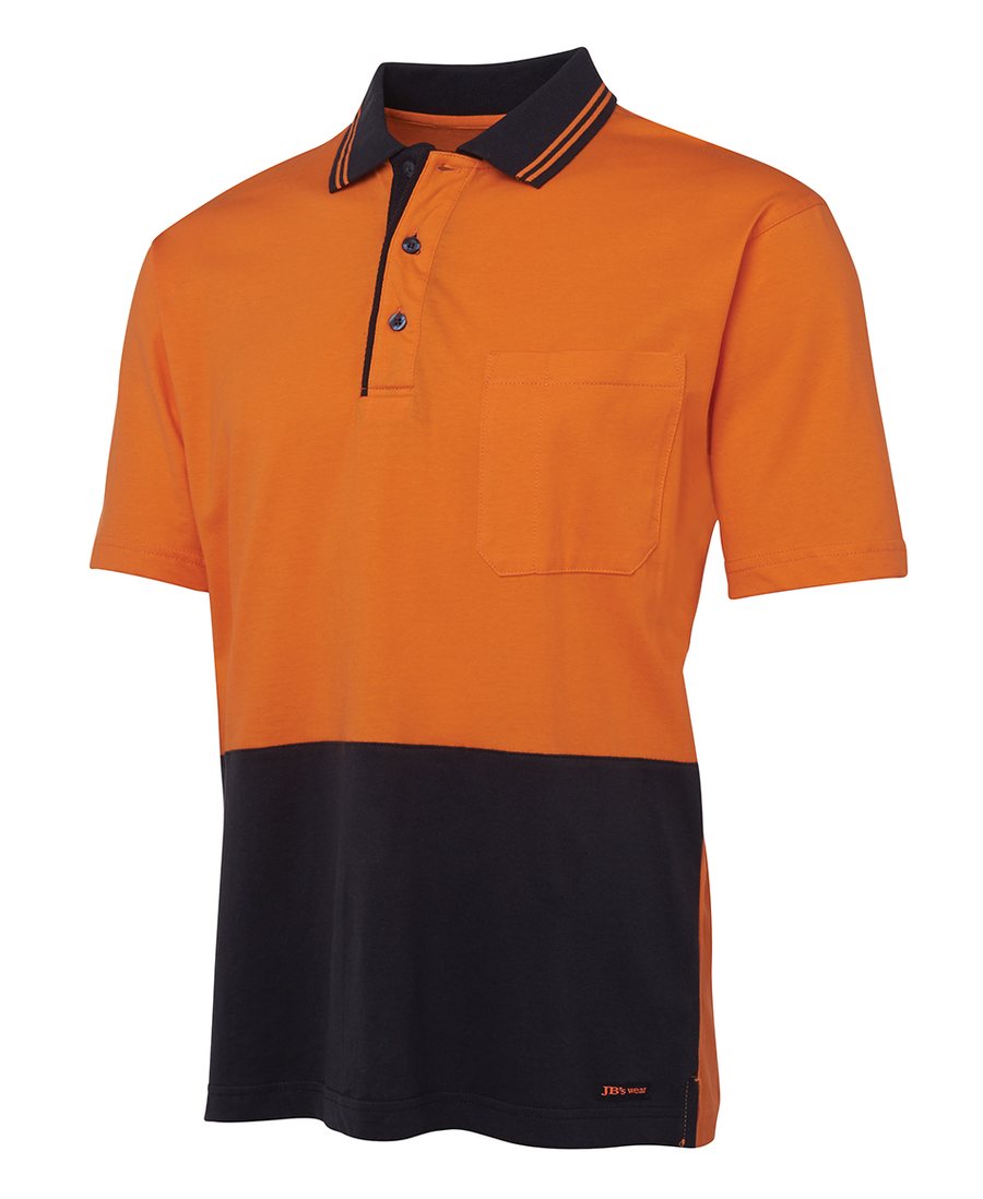 JB's Wear 6CPHV Hi Vis S/S Cotton Polo - Image 4