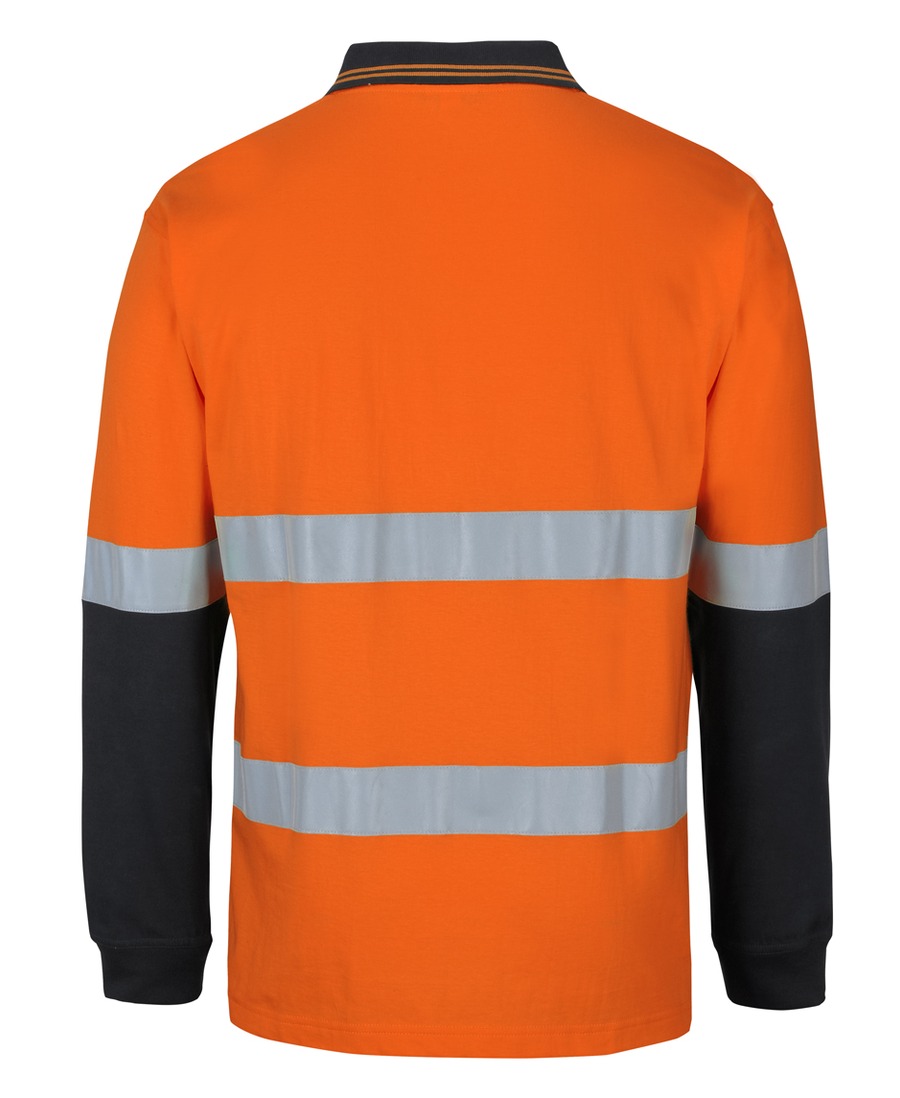 JB's Wear 6DCPL Hi Vis (D+N) L/S Cotton Polo - Image 2