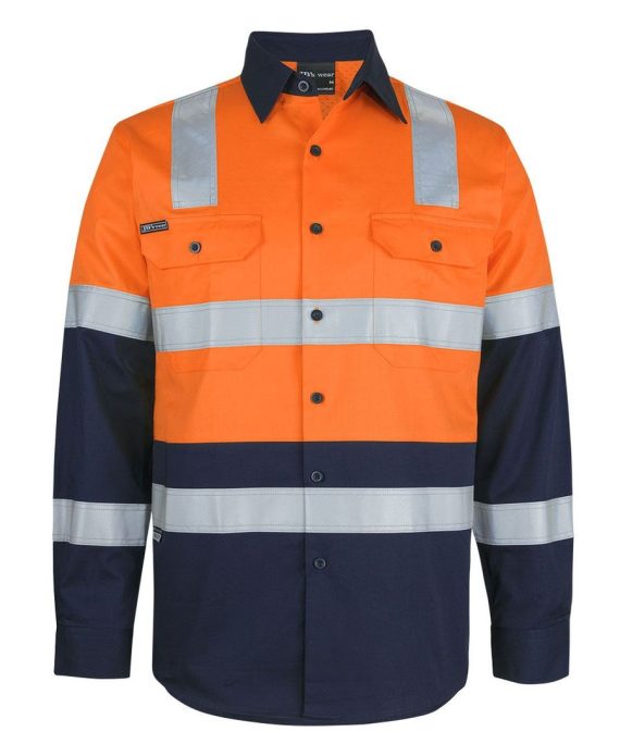 JB's Wear 6DNW3 Hi Vis (D+N) L/S 150G Level 3 Work Shirt