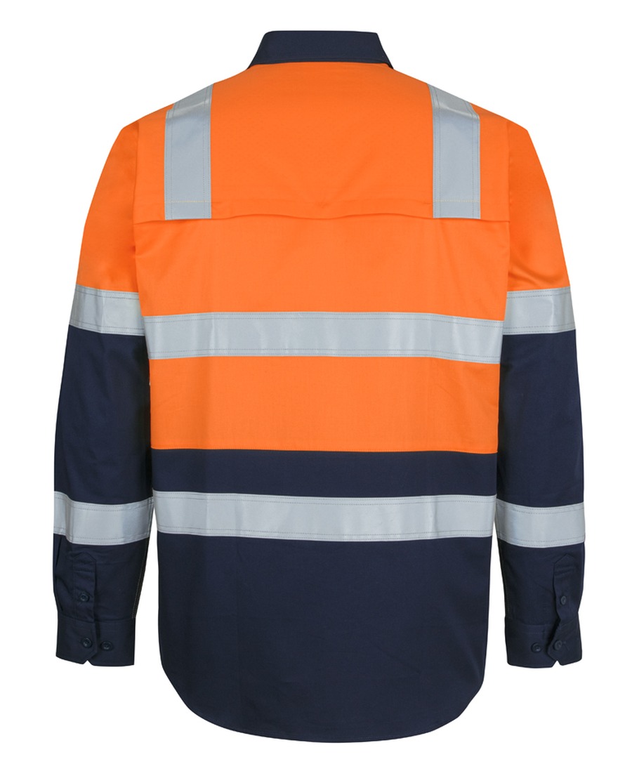JB's Wear 6DNW3 Hi Vis (D+N) L/S 150G Level 3 Work Shirt - Image 2
