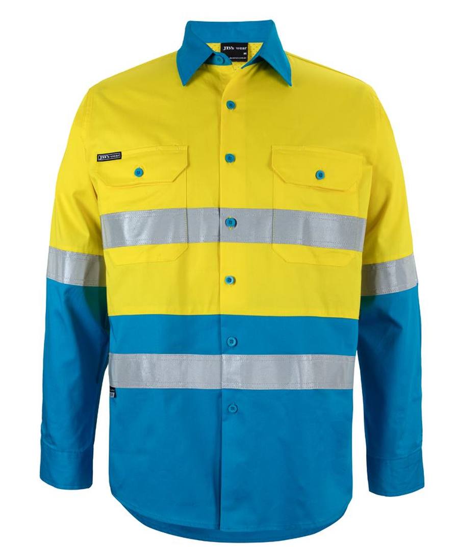 JB's Wear 6DNWL Hi Vis L/S (D+N) 150G Work Shirt - Image 6