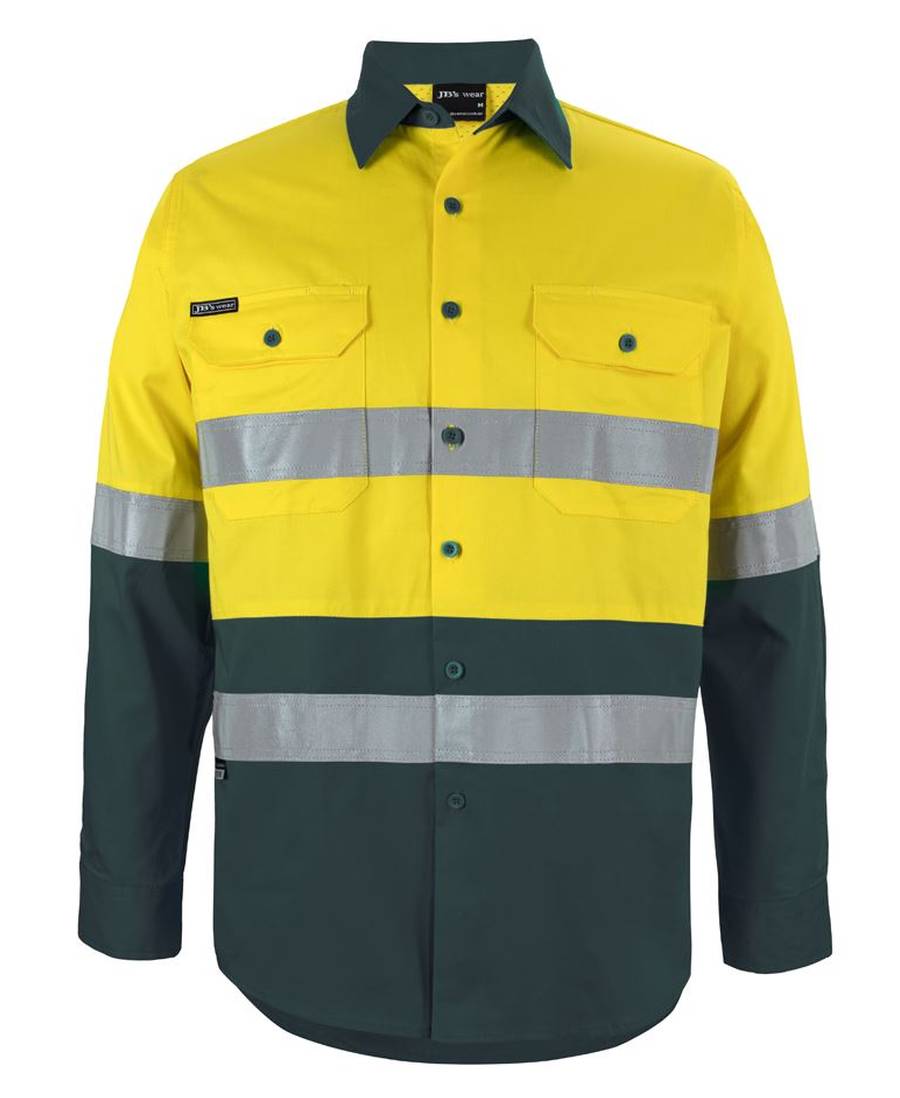 JB's Wear 6DNWL Hi Vis L/S (D+N) 150G Work Shirt - Image 9