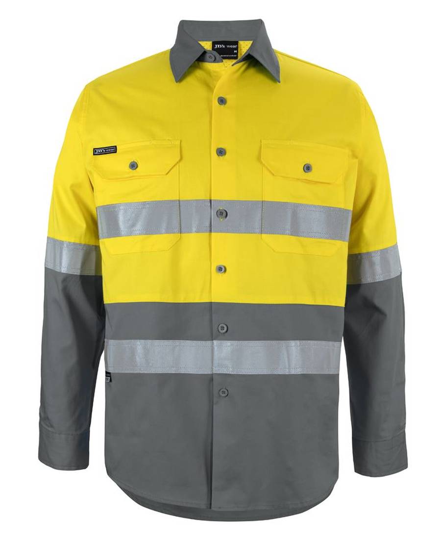JB's Wear 6DNWL Hi Vis L/S (D+N) 150G Work Shirt - Image 8