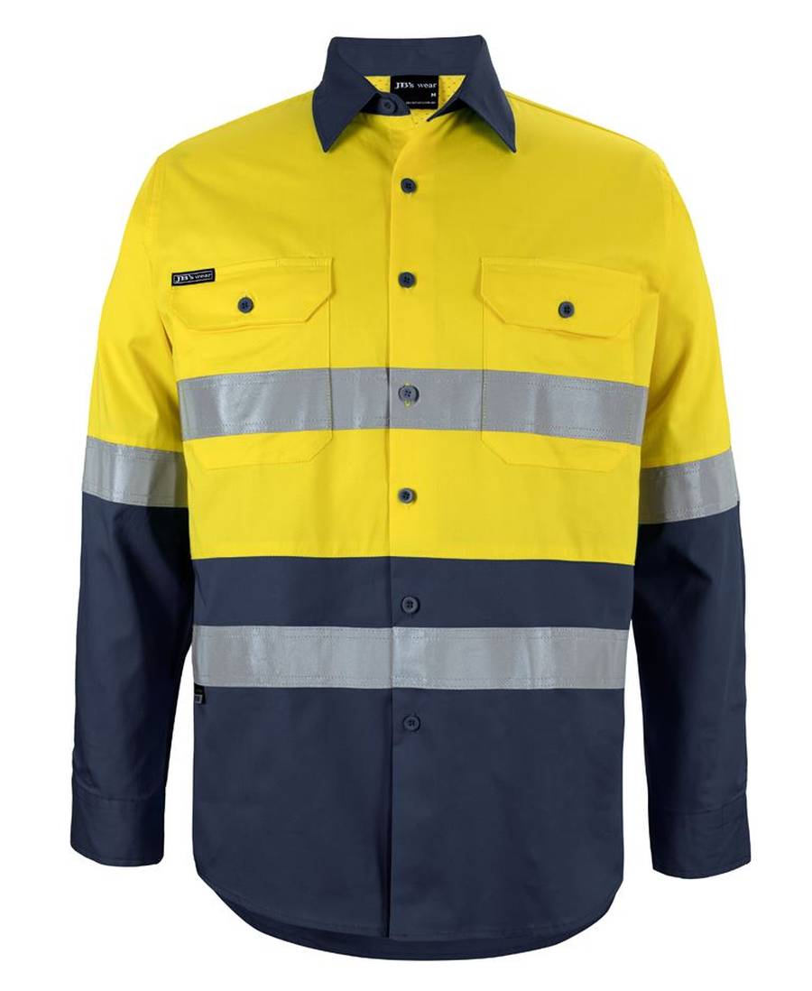 JB's Wear 6DNWL Hi Vis L/S (D+N) 150G Work Shirt - Image 10