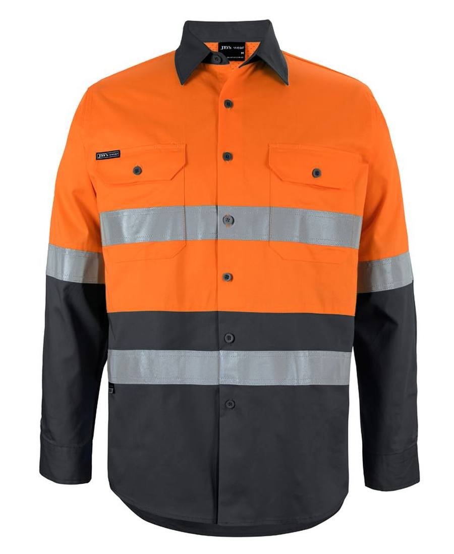 JB's Wear 6DNWL Hi Vis L/S (D+N) 150G Work Shirt - Image 4