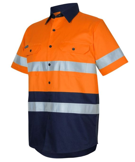 JB's Wear 6DNWS Hi Vis (D+N) S/S 150g Work Shirt