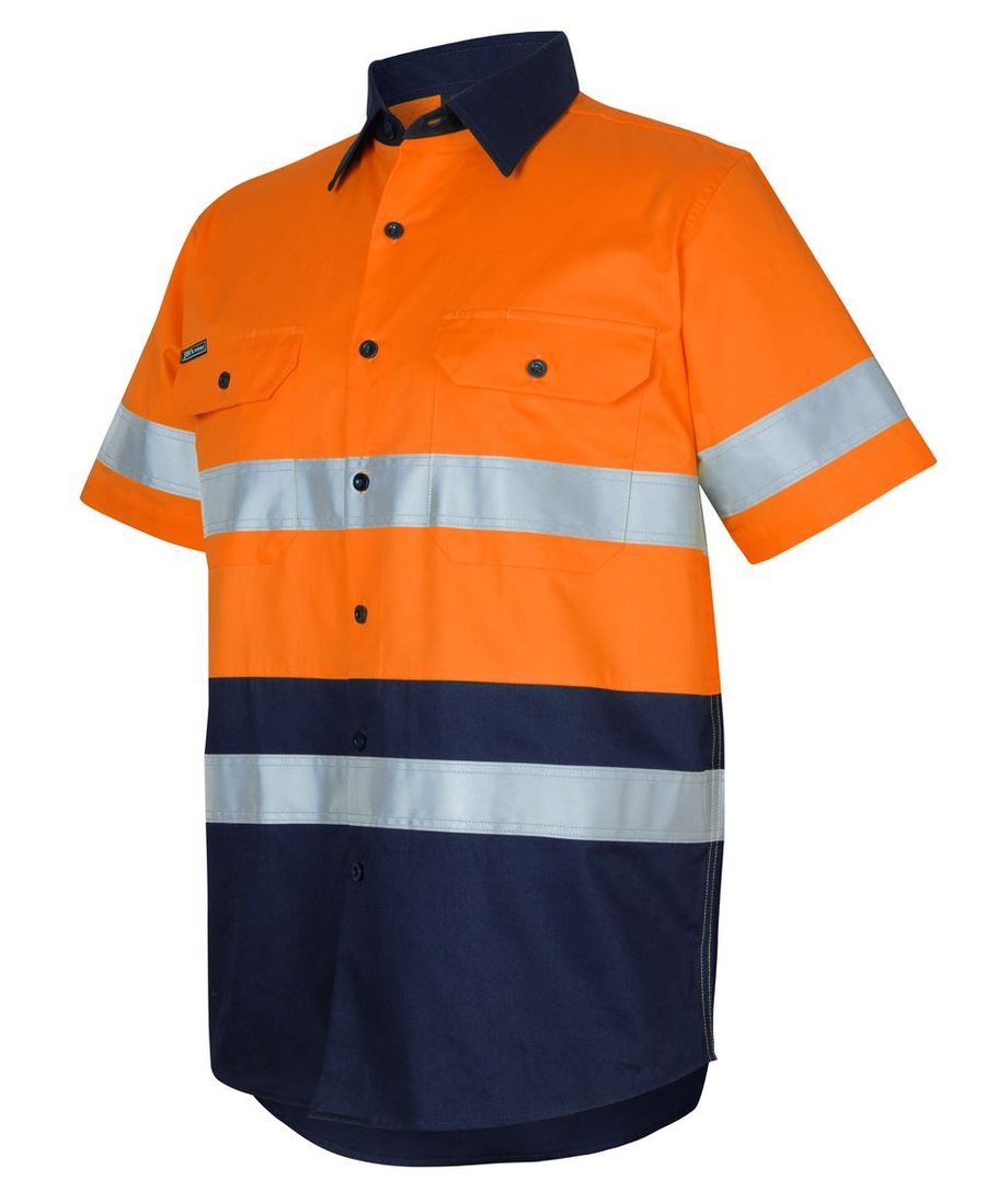 JB's Wear 6DNWS Hi Vis (D+N) S/S 150g Work Shirt