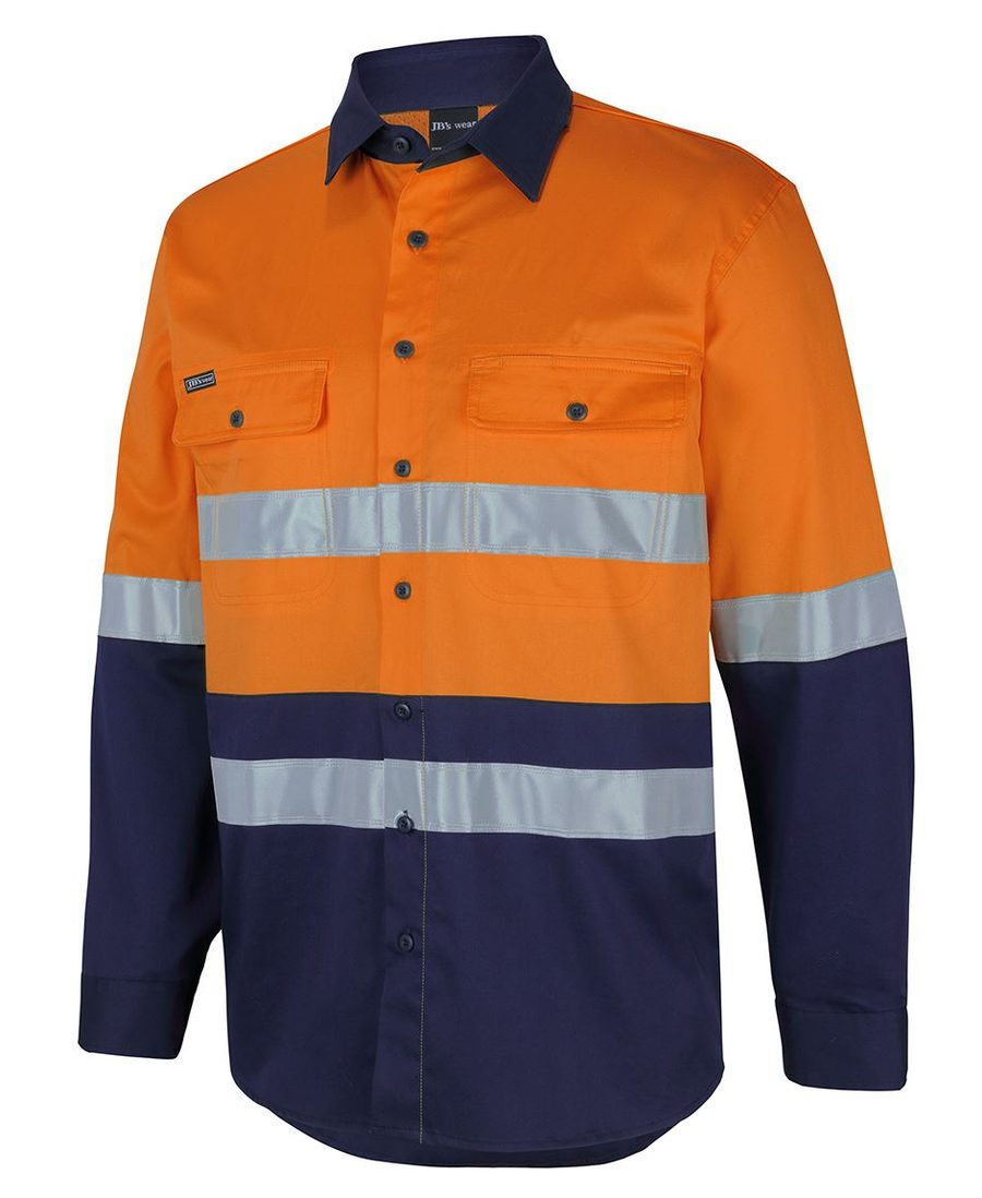 JB's Wear 6DSWL Hi Vis (D+N) L/S Stretch Work Shirt - Image 4