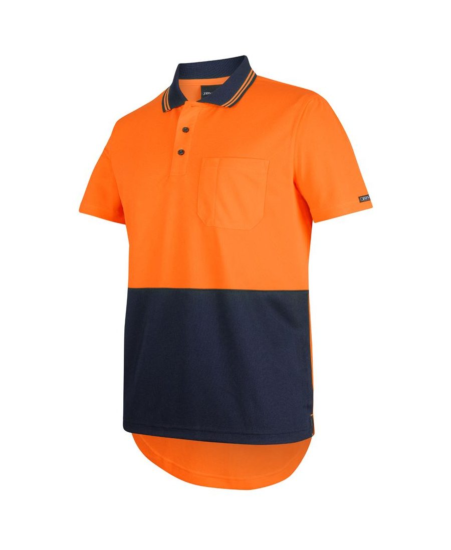 JB's Wear 6HDS Hi Vis S/S Drop Tail Polo - Image 2