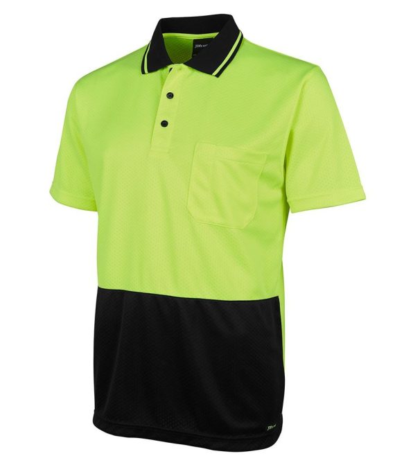 JB's Wear 6HJNC Hi Vis Jacquard Non Cuff Polo