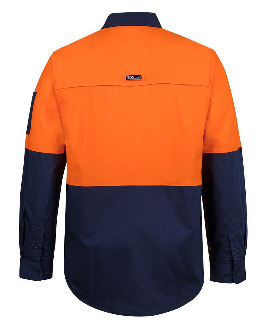 JB's Wear 6HRFL Hi Vis Class F Ripstop L/S Work Shirt - Image 2