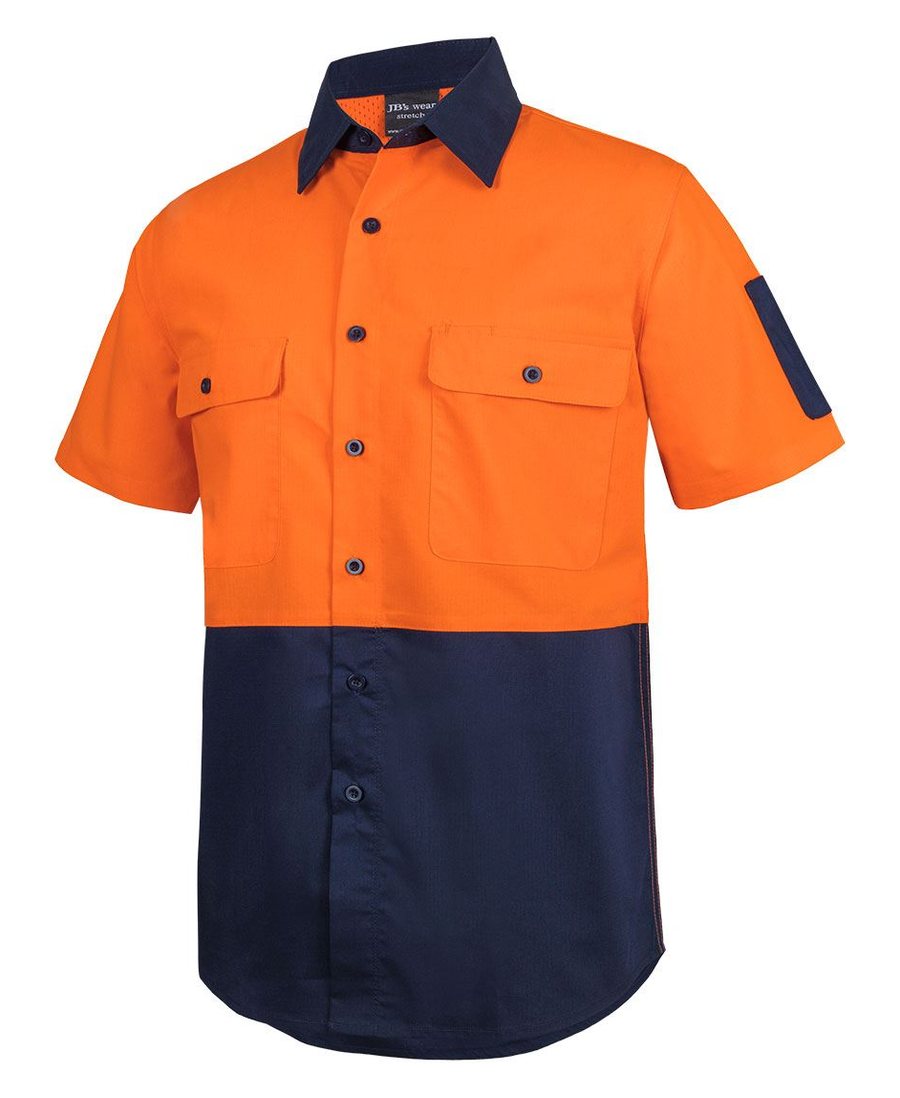JB's Wear 6HRFS Hi Vis Class F Ripstop S/S Work Shirt - Image 3