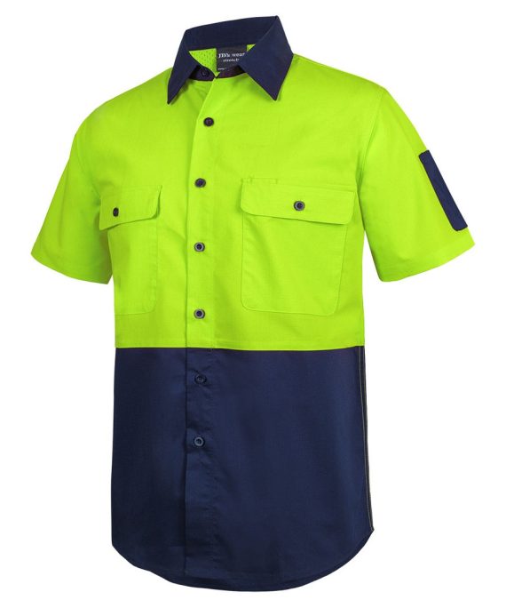JB's Wear 6HRFS Hi Vis Class F Ripstop S/S Work Shirt
