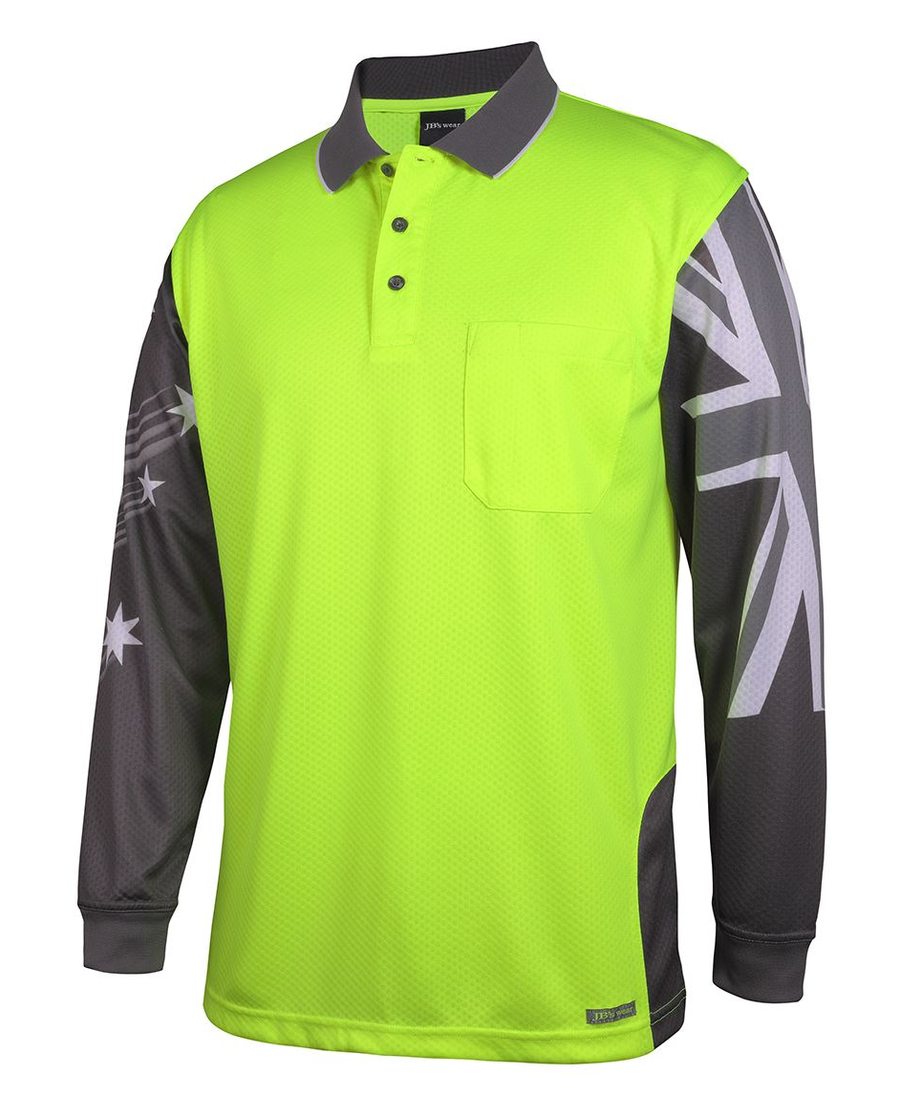 JB's Wear 6HSCL Hi Vis L/S Southern Cross Polo - Image 5