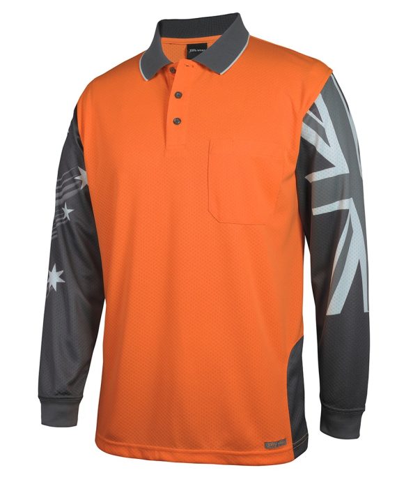 JB's Wear 6HSCL Hi Vis L/S Southern Cross Polo