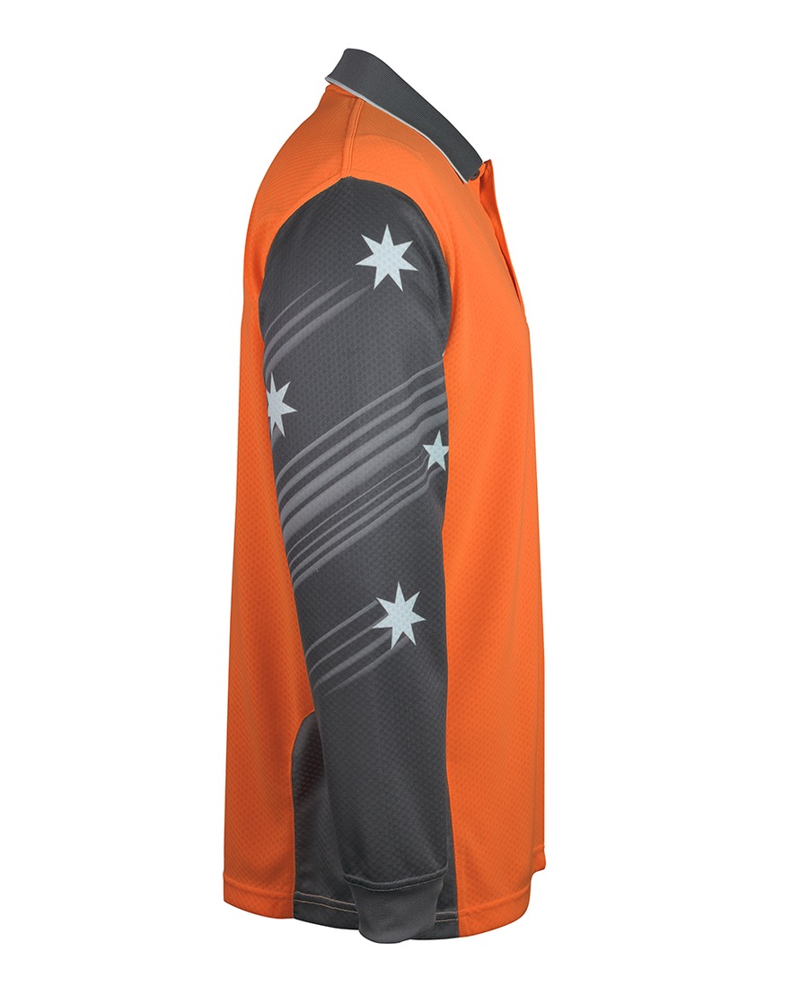 JB's Wear 6HSCL Hi Vis L/S Southern Cross Polo - Image 3