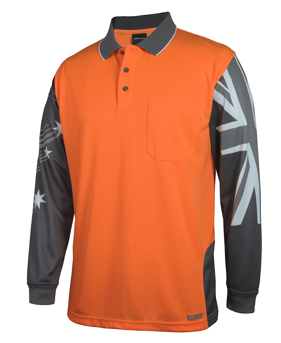 JB's Wear 6HSCL Hi Vis L/S Southern Cross Polo