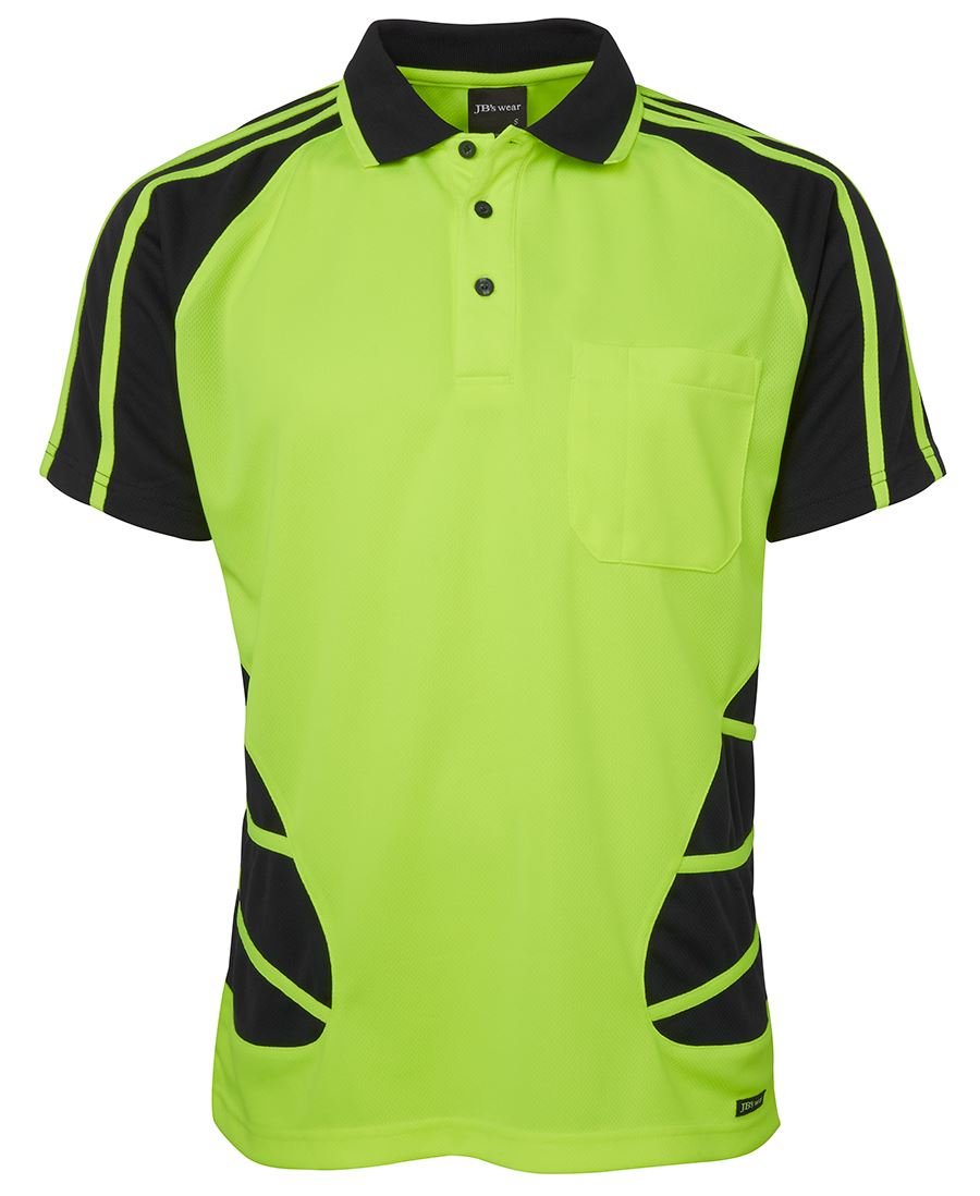 JB's Wear 6HSP Hi Vis S/S Spider Polo - Image 7