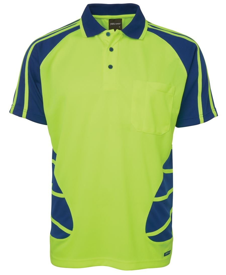 JB's Wear 6HSP Hi Vis S/S Spider Polo - Image 6