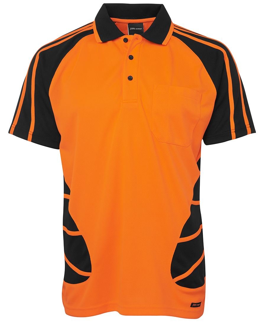 JB's Wear 6HSP Hi Vis S/S Spider Polo
