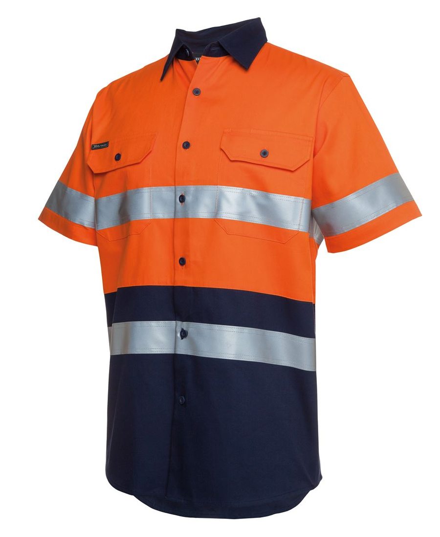 JB's Wear 6HSS Hi Vis S/S (D+N) 190G Work Shirt - Image 2