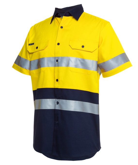 JB's Wear 6HSS Hi Vis S/S (D+N) 190G Work Shirt