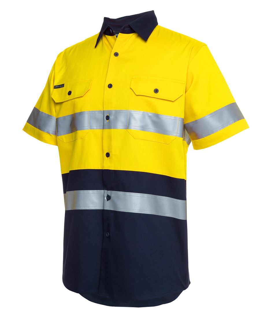JB's Wear 6HSS Hi Vis S/S (D+N) 190G Work Shirt
