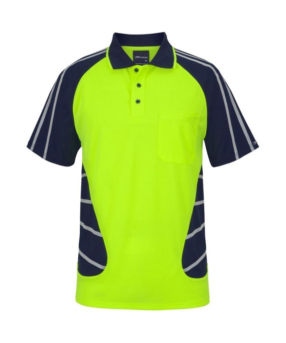 JB's Wear 6HSSR Street Spider Polo with Reflective Stripes